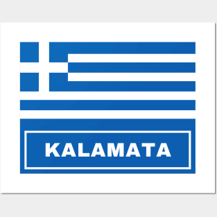 Kalamata City with Greek Flag Posters and Art